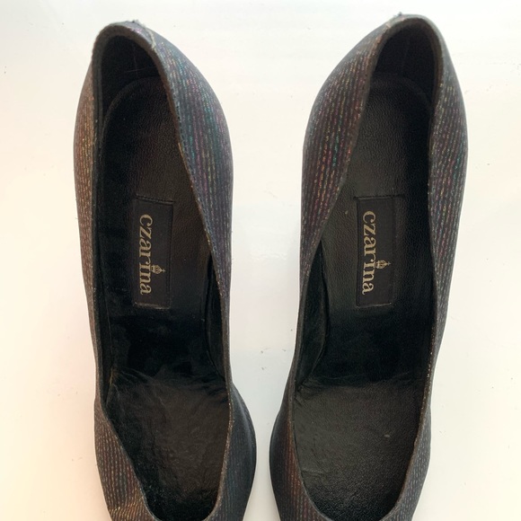 Rare VTG Rainbow Metallic Striped Pumps 🌈 - Picture 9 of 11